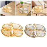 Maxbell Snack Serving Tray with Heart Shaped Handle for Event Tabletop Bridal Shower Gold