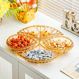 Maxbell Snack Serving Tray with Heart Shaped Handle for Event Tabletop Bridal Shower Gold