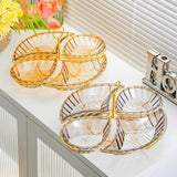 Maxbell Snack Serving Tray with Heart Shaped Handle for Event Tabletop Bridal Shower Grey