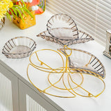 Maxbell Snack Serving Tray with Heart Shaped Handle for Event Tabletop Bridal Shower Grey