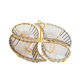 Maxbell Snack Serving Tray with Heart Shaped Handle for Event Tabletop Bridal Shower Grey