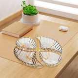 Maxbell Snack Serving Tray with Heart Shaped Handle for Event Tabletop Bridal Shower Grey