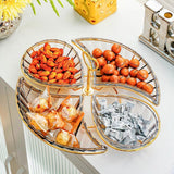 Maxbell Snack Serving Tray with Heart Shaped Handle for Event Tabletop Bridal Shower Grey