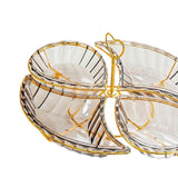 Maxbell Snack Serving Tray with Heart Shaped Handle for Event Tabletop Bridal Shower Grey