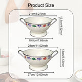Maxbell Metal Colander Heavy Duty Self Draining with Handles for Berries Veggies Pasta 21cmx12.5cm