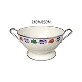 Maxbell Metal Colander Heavy Duty Self Draining with Handles for Berries Veggies Pasta 21cmx12.5cm