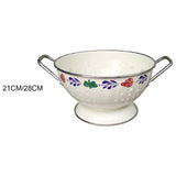Maxbell Metal Colander Heavy Duty Self Draining with Handles for Berries Veggies Pasta 21cmx12.5cm
