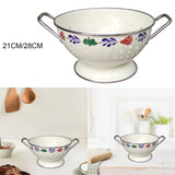 Maxbell Metal Colander Heavy Duty Self Draining with Handles for Berries Veggies Pasta 21cmx12.5cm