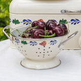 Maxbell Metal Colander Heavy Duty Self Draining with Handles for Berries Veggies Pasta 21cmx12.5cm