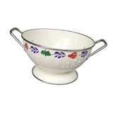 Maxbell Metal Colander Heavy Duty Self Draining with Handles for Berries Veggies Pasta 21cmx12.5cm