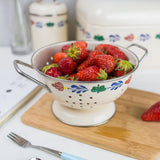 Maxbell Metal Colander Heavy Duty Self Draining with Handles for Berries Veggies Pasta 21cmx12.5cm