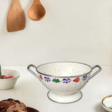 Maxbell Metal Colander Heavy Duty Self Draining with Handles for Berries Veggies Pasta 28cmx13cm