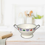 Maxbell Metal Colander Heavy Duty Self Draining with Handles for Berries Veggies Pasta 28cmx13cm