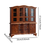 Maxbell Dollhouse Cabinet 1:12 Space Saving Ornaments Display Cabinet for Home Girls