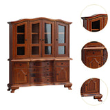 Maxbell Dollhouse Cabinet 1:12 Space Saving Ornaments Display Cabinet for Home Girls