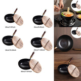 Maxbell Iron Wok Iron Pot Pan for All Cooktops Electric Induction Open Flame Cooking 20cm