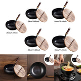 Maxbell Iron Wok Iron Pot Pan for All Cooktops Electric Induction Open Flame Cooking 20cm