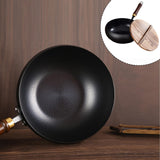 Maxbell Iron Wok Iron Pot Pan for All Cooktops Electric Induction Open Flame Cooking 20cm