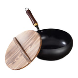 Maxbell Iron Wok Iron Pot Pan for All Cooktops Electric Induction Open Flame Cooking 24cm