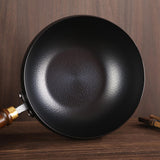 Maxbell Iron Wok Iron Pot Pan for All Cooktops Electric Induction Open Flame Cooking 26cm