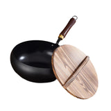 Maxbell Iron Wok Iron Pot Pan for All Cooktops Electric Induction Open Flame Cooking 30cm