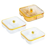 Maxbell Divided Serving Tray Household Snack Display Platter for Nuts Fruits Wedding Yellow