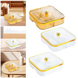 Maxbell Divided Serving Tray Household Snack Display Platter for Nuts Fruits Wedding Yellow