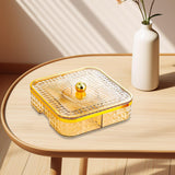 Maxbell Divided Serving Tray Household Snack Display Platter for Nuts Fruits Wedding Yellow