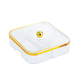 Maxbell Divided Serving Tray Household Snack Display Platter for Nuts Fruits Wedding Clear