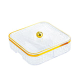 Maxbell Divided Serving Tray Household Snack Display Platter for Nuts Fruits Wedding Clear