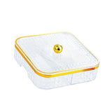 Maxbell Divided Serving Tray Household Snack Display Platter for Nuts Fruits Wedding Clear