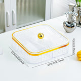 Maxbell Divided Serving Tray Household Snack Display Platter for Nuts Fruits Wedding Clear