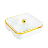 Maxbell Divided Serving Tray Household Snack Display Platter for Nuts Fruits Wedding White