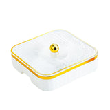 Maxbell Divided Serving Tray Household Snack Display Platter for Nuts Fruits Wedding White