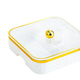 Maxbell Divided Serving Tray Household Snack Display Platter for Nuts Fruits Wedding White