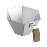 Maxbell Espresso Measuring Cup Portable Pouring Cup for Bar Cappuccino Hot Chocolate Silver