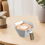 Maxbell Espresso Measuring Cup Portable Pouring Cup for Bar Cappuccino Hot Chocolate Silver