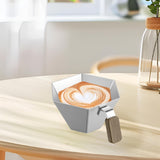 Maxbell Espresso Measuring Cup Portable Pouring Cup for Bar Cappuccino Hot Chocolate Silver