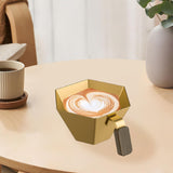 Maxbell Espresso Measuring Cup Portable Pouring Cup for Bar Cappuccino Hot Chocolate Yellow