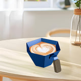 Maxbell Espresso Measuring Cup Portable Pouring Cup for Bar Cappuccino Hot Chocolate Blue