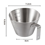 Maxbell Espresso Measuring Cup Milk Pitcher Jug 100ml Pouring Cup for Party Bar Home Silver
