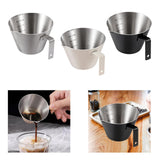 Maxbell Espresso Measuring Cup Milk Pitcher Jug 100ml Pouring Cup for Party Bar Home Silver