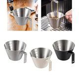 Maxbell Espresso Measuring Cup Milk Pitcher Jug 100ml Pouring Cup for Party Bar Home Silver