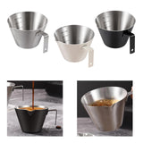 Maxbell Espresso Measuring Cup Milk Pitcher Jug 100ml Pouring Cup for Party Bar Home Silver