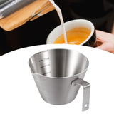 Maxbell Espresso Measuring Cup Milk Pitcher Jug 100ml Pouring Cup for Party Bar Home Silver