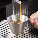 Maxbell Espresso Measuring Cup Milk Pitcher Jug 100ml Pouring Cup for Party Bar Home Silver