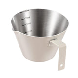 Maxbell Espresso Measuring Cup Milk Pitcher Jug 100ml Pouring Cup for Party Bar Home Beige