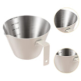 Maxbell Espresso Measuring Cup Milk Pitcher Jug 100ml Pouring Cup for Party Bar Home Beige