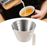 Maxbell Espresso Measuring Cup Milk Pitcher Jug 100ml Pouring Cup for Party Bar Home Beige