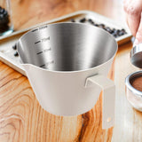 Maxbell Espresso Measuring Cup Milk Pitcher Jug 100ml Pouring Cup for Party Bar Home Beige